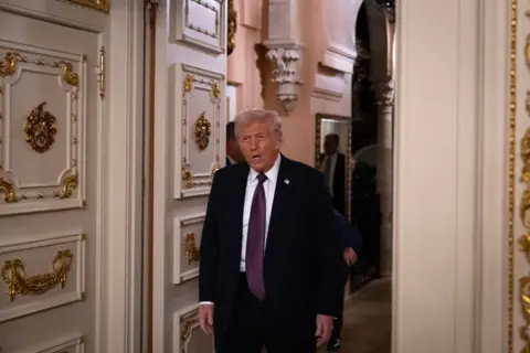 Donald Trump at Mar-a-Lago on 9 January 2025 in Palm Beach, Florida