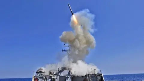 US Navy file pic of launch of Tomahawk cruise missile