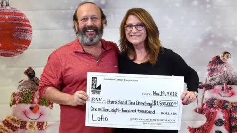Courtesy Louisiana Lottery  Harold and Tina Ehrenberg