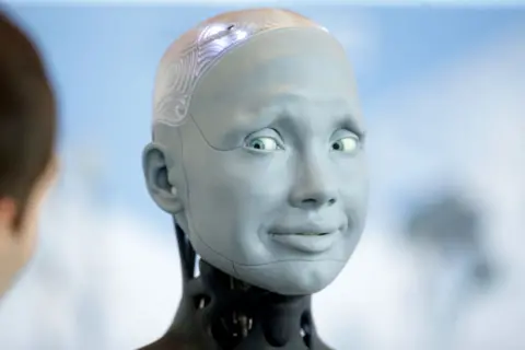 Johannes Simon / Getty Images Human shaped robot Ameca