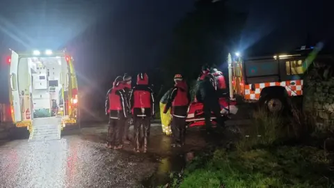 Penrith Mountain Rescue Team Rescuers attend a callout in December in the dark