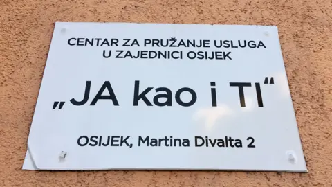 BBC The sign made for the I'm Just Like You centre