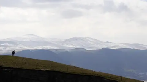 PA A couple in Snowdonia National Park