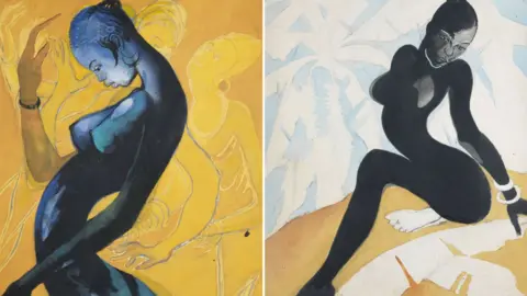 Bonhams Two paintings by Ewonwu