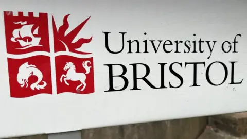 BBC University of Bristol sign featuring the old logo