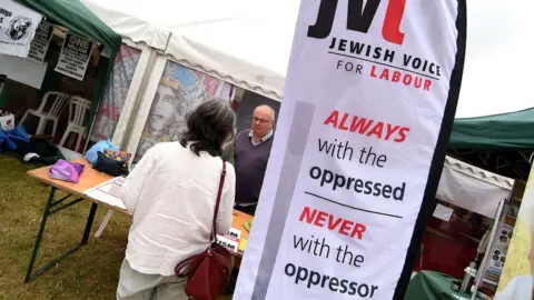 Getty Images Jewish Voice for Labour stand