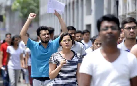 Getty Images Students come out after appearing for NEET Exam, on May 6, 2018 in Noida, India.