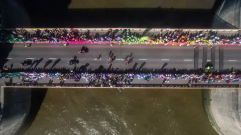 PA Spectators on London Bridge