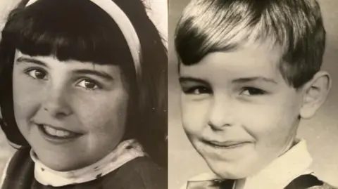 Family photo A composite image showing two black-and-white portraits of Marylyn and Carl. Marylyn, on the left, has dark hair with a neat fringe and is wearing a light headband. She has dark eyes and is smiling at the camera. Carl's fair hair is swept across his forehead, he is smartly dressed and smiles with his mouth closed. They are both head shots.