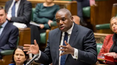 David Lammy addresses MPs in the House of Commons