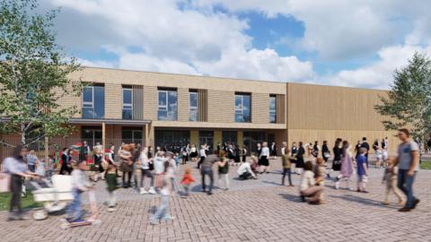CGI of new Oakley School