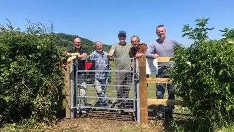 Ashton Footpath Maintenance Group Ashton Footpath Maintenance Group with the first gate