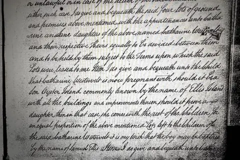 New York, US Wills and Probate Records This handwritten will by one of the Samuel Ellises bequeathes the island to an unborn grandson named after him