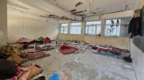 BBC images collected by Gaza Today following an Israeli attack on a UN school in Nuseirat on Saturday morning.