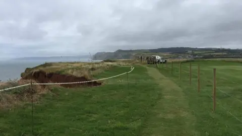 Dorset County Council The new route of the coast path