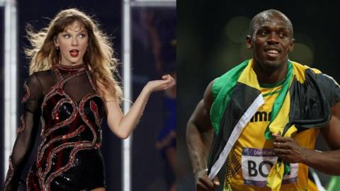 Taylor Swift and Usain Bolt