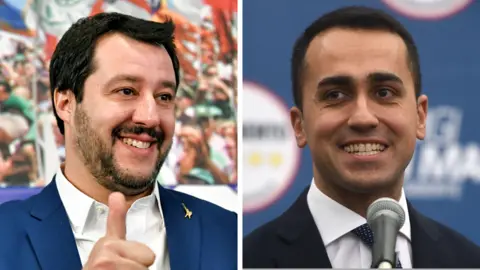 AFP Composite image of Matteo Salvini (right) and Luigi di Maio (left)