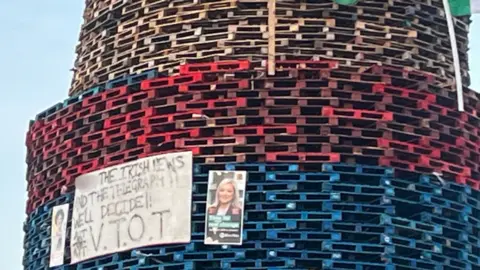 BBC Threats on bonfire in Rathcoole