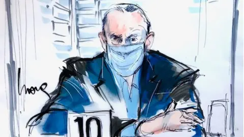 Reuters Salvador Cienfuegos, former Defence Minister for Mexican ex-president Enrique Pena Nieto, appears for his arraignment in Los Angeles, US, October 16, 2020 in this courtroom sketch.