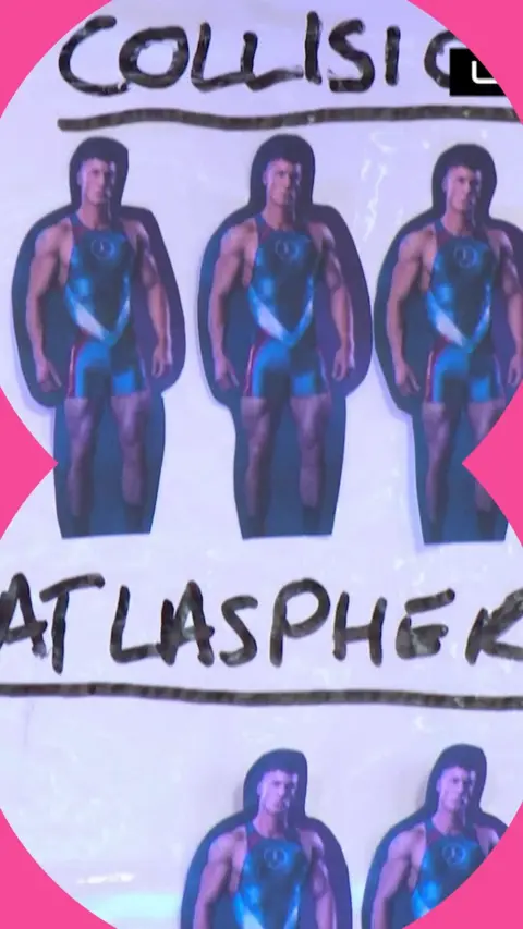 A poster with three images of Gladiator Legend under the word 'Collision'