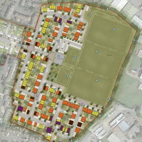 Local Democracy Reporting Service A plan of the new-look estate that has been approved