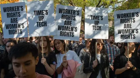 Getty Images workers staging a walkout