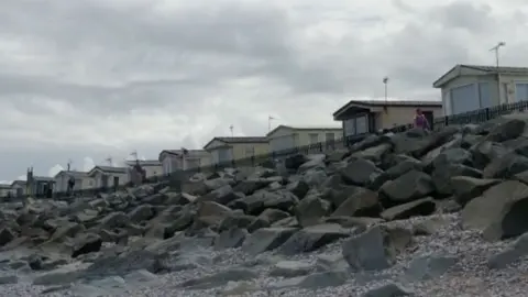 Google Golden Sands holiday park overlooks the beach