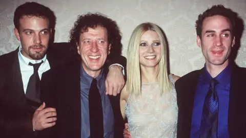 Getty Images (Left to right) Ben Affleck, Geoffrey Rush, Gwyneth Paltrow and Joseph Fiennes attending the premiere of Shakespeare In Love in 1998