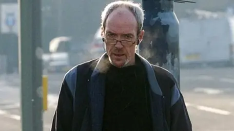 Mercury Press David McGreavy leaving Liverpool after a visit to a hostel.