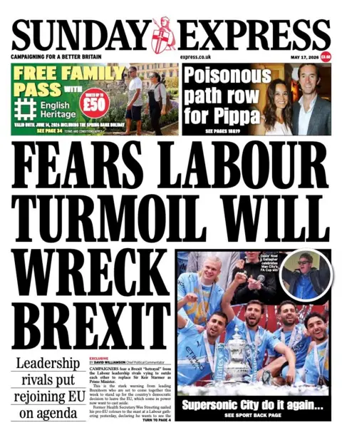 3c742070-516b-11f1-b682-cf91850925ea.jpg The Papers: 'Labour rivals want to rejoin EU' and 'survival of the fittest'