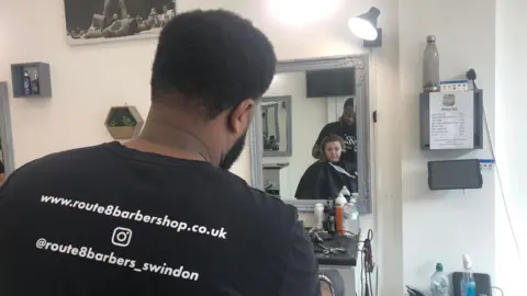 BBC Sylvester cutting hair