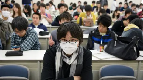 Frédéric Soltan JAPAN, KYOTO - MARCH 29 : Students in the Kyoto university. Kyoto university is the one of the most famous universities in Japan in Kyoto on March 29, 2015 in Kyoto, Japan