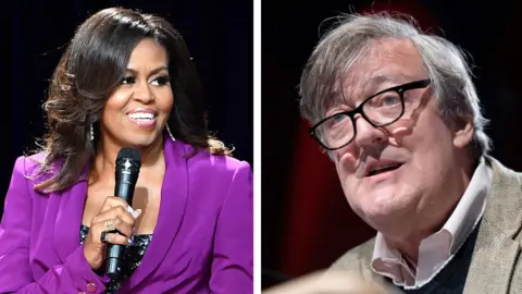 Getty Images Michelle Obama and Stephen Fry