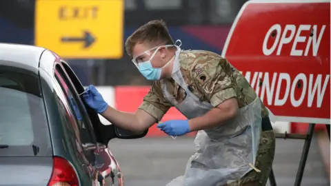 PA Media testing centre at Glasgow Airport