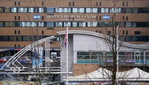 PA Media Front of Queen's Medical Centre in Nottingham