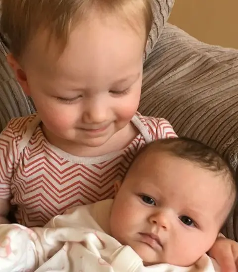 Hayley Smith Athena with her big brother Ptolemy in December last year