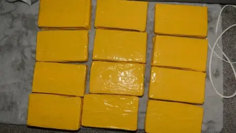 West Yorkshire Police Blocks of cocaine found at a Leeds flat