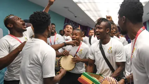 Getty Images Ghana's football team in Qatar at the 2022 World Cup