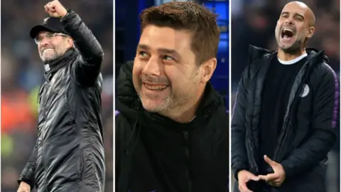 Jurgen Klopp, Mauricio Pochettino and Pep Guardiola