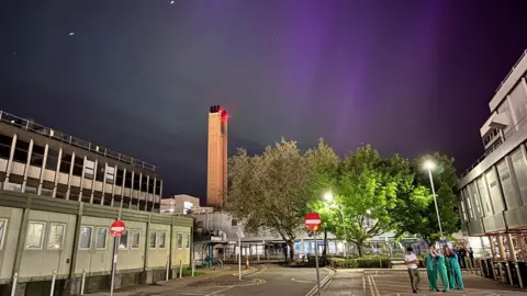 T/BBC Weather Watchers Northern Lights in Cambridge