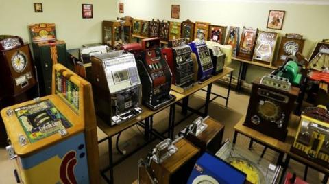 A collection of vintage amusement arcade machines