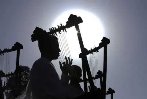 Getty Images Ethiopians gather at Menelik II Square in the capital Addis Ababa on March 02, 2022 to celebrate the 126th anniversary of Ethiopia's victory over Italy at the Battle of Adwa on March 1, 1896.