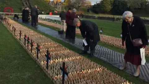 BBC Tributes to soldiers at Cardiff castle