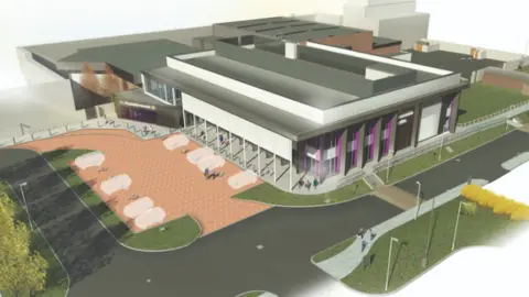 Central Bedfordshire Council Artists impression of new leisure centre