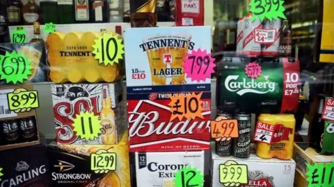 Getty Images Alcohol for sale in a shop