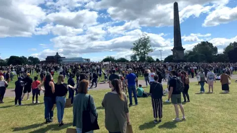 Glasgow Green saw thousands of protesters join the demonstration