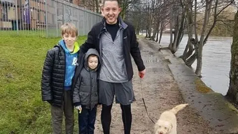 Julie Smith Calum Strodder with Ethan and Kieran