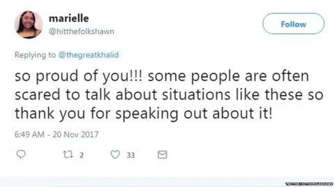 Twitter/hitthefolkshawn A tweet from Marielle