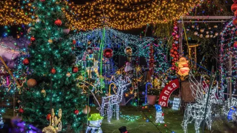 Jenny Boe Photography Lights in garden