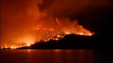 Wildfire raging successful  California 